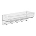 mDesign Mail Shelf, Letter Holder, Key Rack Organizer for Entryway, Kitchen - Wall Mount, Clear