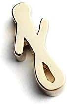 16K Gold Plated Cursive Initial Beads Letter Charm Initials A-Z Alphabet Mignon and Mignon Supply - Gri (J)