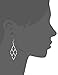 Sterling Silver Open Diamond-Shape Drop Earrings, 2.3