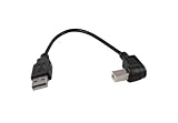 YCS Basics Black 6 Inch USB 2.0 High Speed Printer/Scanner Right Angle Cable