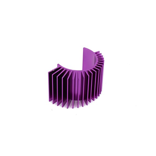 RCAWD Heat Sink Heatsink N10030 Motor Cooling Top Vented 540/545/550 Size Alloy Aluminum for 1/10 RC Hobby Model Car/Boat HSP HPI Wltoys Himoto Redcat(Purple)
