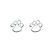 Sterling Silver Animal Paw Print Stud Earrings