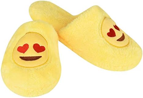CASON-Indoor Slippers Warm Slippers Winter Bedroom Home Smiley Slippers for Women,Girls or Emoji Slippers Minion Slippers Gifts