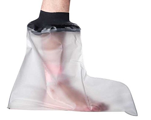 Adult Leg Cast Cover for Shower Swimming, Clear Waterproof Foot Wound Bandage Protector,Full Size Best Watertight Protection to Feet Toes Shank Ankle Wound (Feet)