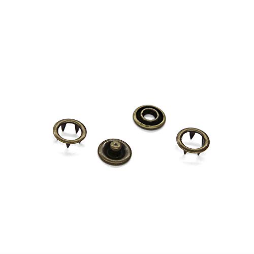 Dirk 4-Part Open Ring Snaps, Antique Brass, 500 Snap Sets
