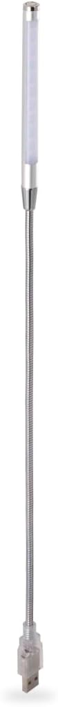 Hama Swan Neck LED Stripe Light USB Notebook PC Keyboard Silver Metallic view 2