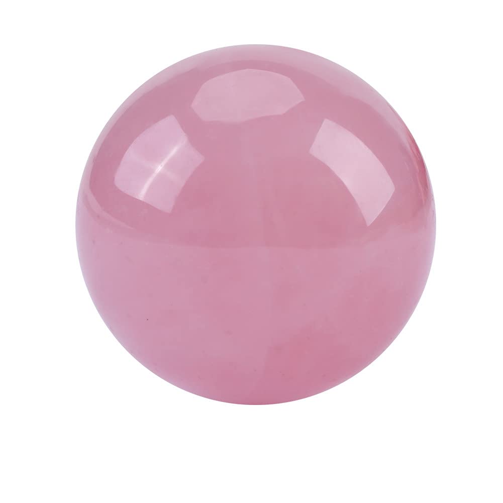 Natural Rose Quartz Crystal Ball, Rose Massage Stone Ball, Rose Quartz Sphere Ball Room Decor Healing Balancing Chakra Balancing