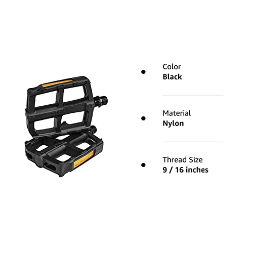 BV Bike Pedals 2Set, Universal Fit Bicycle Pedal 9/16" Compatible