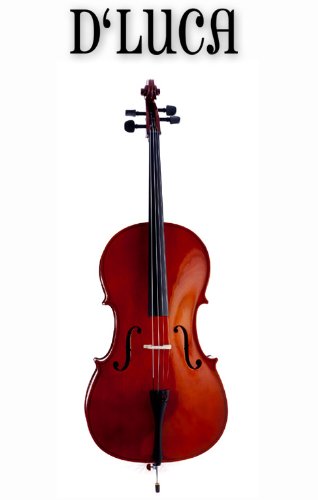 D'Luca MC100-3/4 Meister Student Cello 3/4 Package with Free Stand, Bag, Strings, Chromatic Tuner, Rosin and Bow