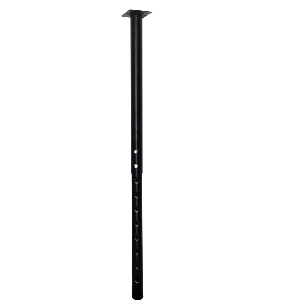 QLLY Adjustable Metal Table Leg 60-100cm / 24-40 inch, Home Office DIY Desk Leg, (1, Black)