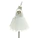 Baby Girl Dress Christening Baptism Gowns Flower Girl Dress, White, 12