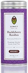 Huckleberry Rooibos Organic Decaf. Herbal Tea, 2.5 oz Large Tin - by Summit Tea