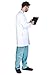 M&M SCRUBS Men IPAD Pocket Holder Lab Coat L White