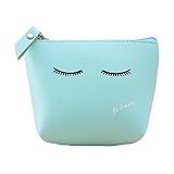 Rumas Women Girls Cute Fashion Coin Purse Wallet Bag Change Pouch Key Holder (Blue)