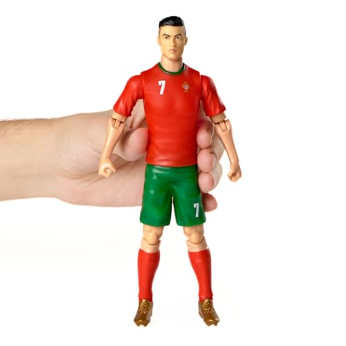 Sockers - Cristiano Ronaldo - Jugador de la SELECCIÓN Portuguesa- Figura de acción de 20 cm - Juguete articulado- fanáticos del Futbol - Regalo para niños Futbol - (CR7)