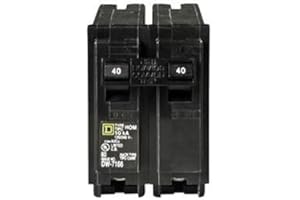 SCHNEIDER ELECTRIC Square D HOM240 Plug-In Mount Standard Miniature Circuit Breaker 2-Pole 40 Amp 120/240 Volt AC Homeline