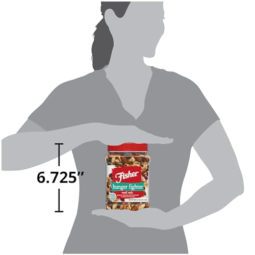 FISHER SNACK HUNGER FIGHTER BULK TRAIL MIX, 38 OZ (PACK OF 1), PEANUTS, ALMONDS, DRIED SWEETENED CRANBERRIES AND SOY NUTS, SNACKS FOR ADULTS AND KIDS, DRIED FRUIT, HEALTHY SNACKS FOR ADULTS