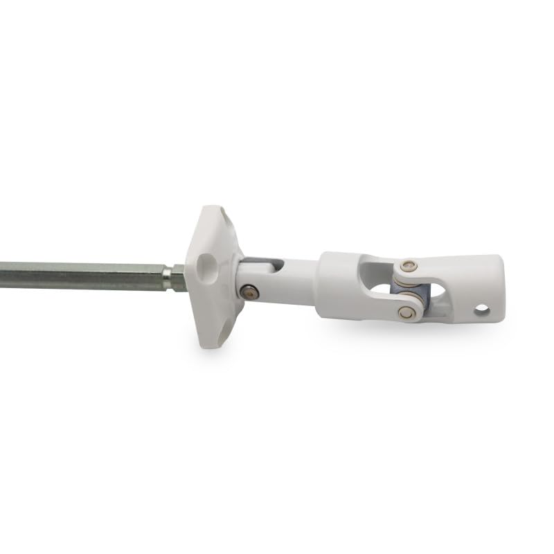 Box Outlet White - Box Slot Outlet Box Outlet - Offset Guide 6-Point Joint 7 - Length 175 mm - 30° Angulation - D841N for Roller Shutters - French Quality - Carpentry Blind