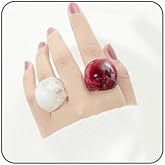 MarveBard Resin Chunky Rings for Women Multicolor Acrylic Knuckle Plain Rings Set Fashion Y2k Statement Rings Cute Acrylic Chunky Ring Jewelry