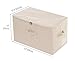 iwill CREATE PRO Large Closet Storage Box with Lid, Similar Size with IKEA SKUBB, Label Pocket, Beige
