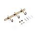 WINCASE Antique Brass Towel Hook Rack, Brushed Wall Hook Rack, Row Hooks with 3 Hooks Wall Mounted Rustic Bath Coat Hook Rack Holders