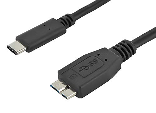 Premium Cord USB-C Connection Cable USB 3.2 Data Cable up to 5 Gbps Charging Cable up to 4.5 W USB Type C Male to Type Micro Male Triple Shielding Colour Black Length 0.6 m
