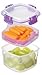 Sistema Snack To Go, 13.5 Oz /400 ML, 2 Compartment Container, Blue, 1-pack