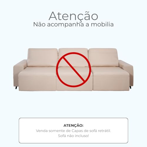 Capa Protetora de Sofá Retrátil Reclinável 3 Módulos King em Malha Gel Lisa Cobre Braço Completo (Tabaco)
