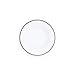 Enamelware Raised Salad Plate, 8 inch, Vintage White/Black (Set of 4)