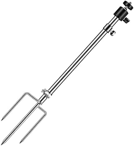 Folgtek Game & Trail Camera Mounting Stand Holder, Night Fishing Mount Stand Thick Foldable Stainless Steel Bracket 360° Adjustable Universal Thread Connection 1/4''-20 (6 mm)