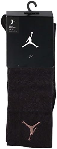Jordan Men's Nike Black Cat Jumpman Crew Socks-Black-Large