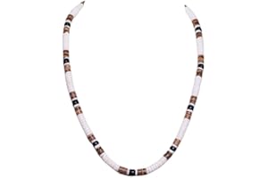 BlueRica Puka & Coconut Shell Beads Necklace (18")