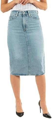 Hr Back Slit Skirt Riveting Clean Hem