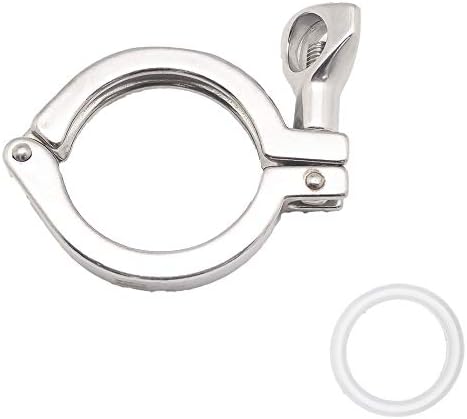 QiiMii 13MHHM Stainless Steel 304 Single Pin Heavy Duty Tri Clamp with Wing Nut for Ferrule TC 2" (1 Pack)