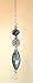 Lavender Rhinestone and Brilliant Iridescent Blue/Green/Purple Elegant Glass Ceiling Fan Pull Chain