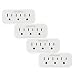 Maxxima 3 Grounded Multi Outlet Adaptor Wall Plug, Turn one outlet into 3 (Pack of 4)
