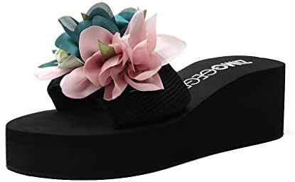 EDTO Women Platform Sandal Shoes,Floral Sandals for Women Summer Beach Travel Shoes Fashion Sandals Comfortable Ladies Shoes