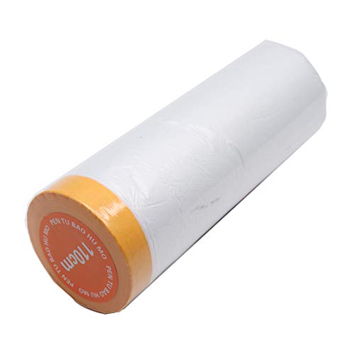 Autoly Pre-Taped Masking Film for Car Decoration Auto Paint Protection 25x1.1Meter/Roll