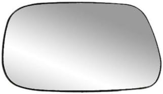 Driver Side Non-heated Mirror Glass w/backing plate, Toyota Camry Sedan, 4 1/16" x 6 13/16" x 6 9/16" (Japan Built)