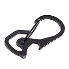 自動ロックカラビナ - ポータブルキーホルダーフック、5.8x2.5x0.25cm ステンレススチールクリップ、強力な栓抜き |プロフェッショナル ロック クライミング カラビナ ペット用 リーシュ ハーネス ジム アウトドア トラベル アドベンチャー