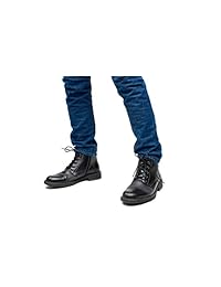 Flexi Cavani 95001 - Botas de combate de cuero genuino para hombre