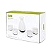 True Fervor 5pcs Ceramic Sake Set, 4 3.5oz Saki Cup Set & 1 8oz Sake Bottle Carafe - Traditional Japanese Tokkuri & Saki Cups Drink Gift Essentials - White