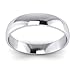 LANDA JEWEL Unisex Solid 10k White Rose Yellow Gold 4mm Comfort Traditional Highly Polished Wedding Ring Plain Band