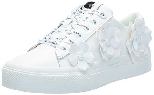 Karl Lagerfeld Paris Women’s Georgia Lace Up Sneaker, Bright White, 5
