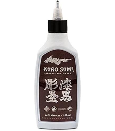 Amazon.com: Kuro Sumi - Tinta de tatuaje de contorno negro