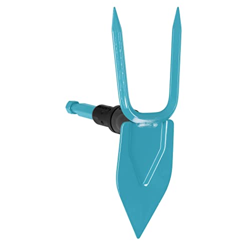 Gardena combisystem-Gartenhacke: Hacke mit herzförmigem Blatt, 2 Zinken, 7 cm Arbeitsbreite, aus hochwertigem Qualitätsstahl, Duroplast-beschichtet (3215-20)