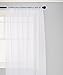 Elegant Comfort 2-Piece Sheer Panel with 2inch -Rod Pocket - Window Curtains 60-inch Width X 84-inch Length - White
