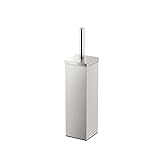 Gatco 1489 Elegant Square Toilet Brush Holder, Satin Nickel