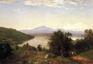 GFM Painting Handmade Oil Painting Reproductions of Camels Hump from the Western Shore of Lake Champlain 1852,Oil Painting by John Frederick Kensett - 72 By 96 inches