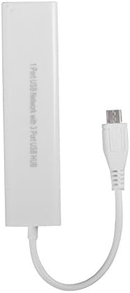 LVGOO Micro USB2.0 to RJ45 Ethernet Port Female With 3 USB HUB OTG 10Mbs Network Adapter Cable compatible Android Tablet